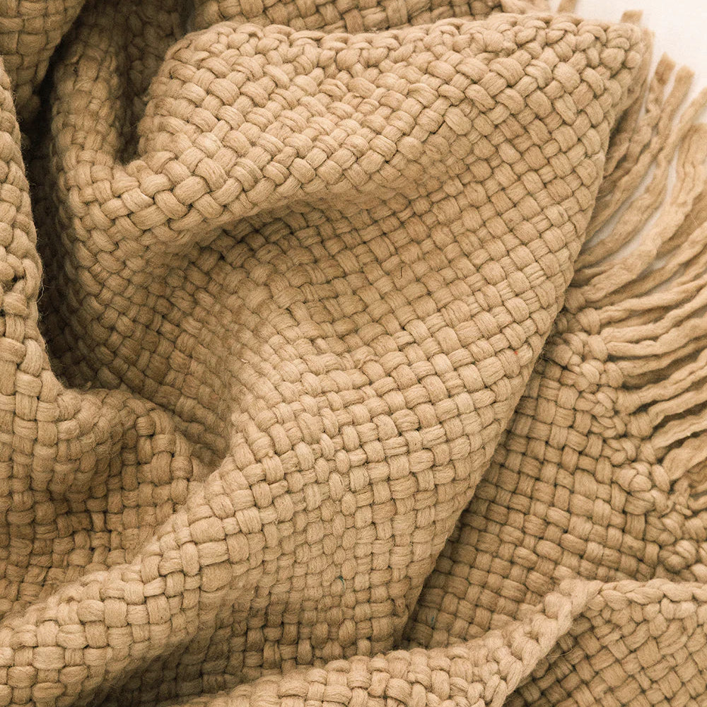 Close-up of beige textured fabric- Number 3