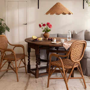 Maude Rattan Scallop Pendant - Number 3