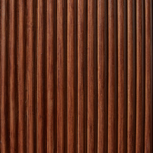 Close-up of a wooden side table with vertical pattern - Number 6