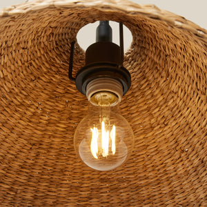 lightbulb inside rattan sconce - Number 8