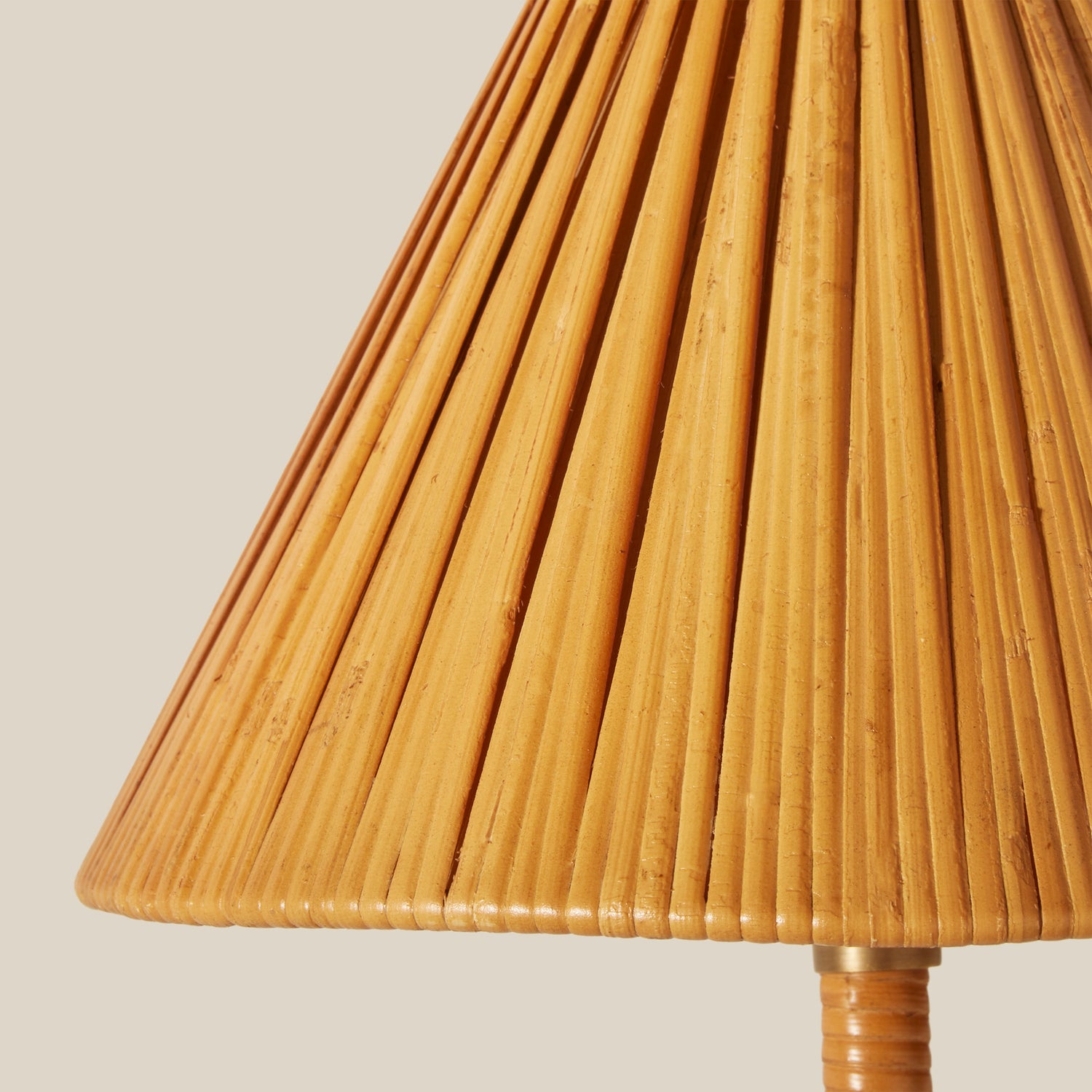 Close-up of a textured lampshade on a neutral background- Number 4