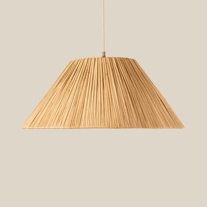 Beige pleated lampshade on a neutral background - Number 1