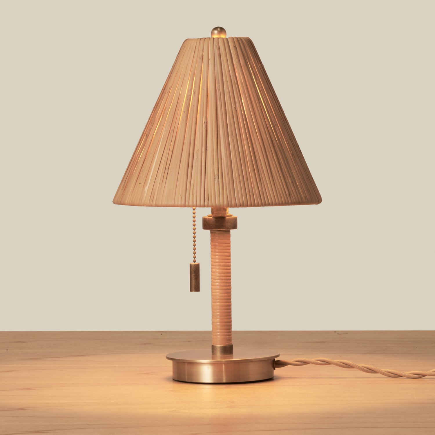 mini table lamp with light on- Number 4