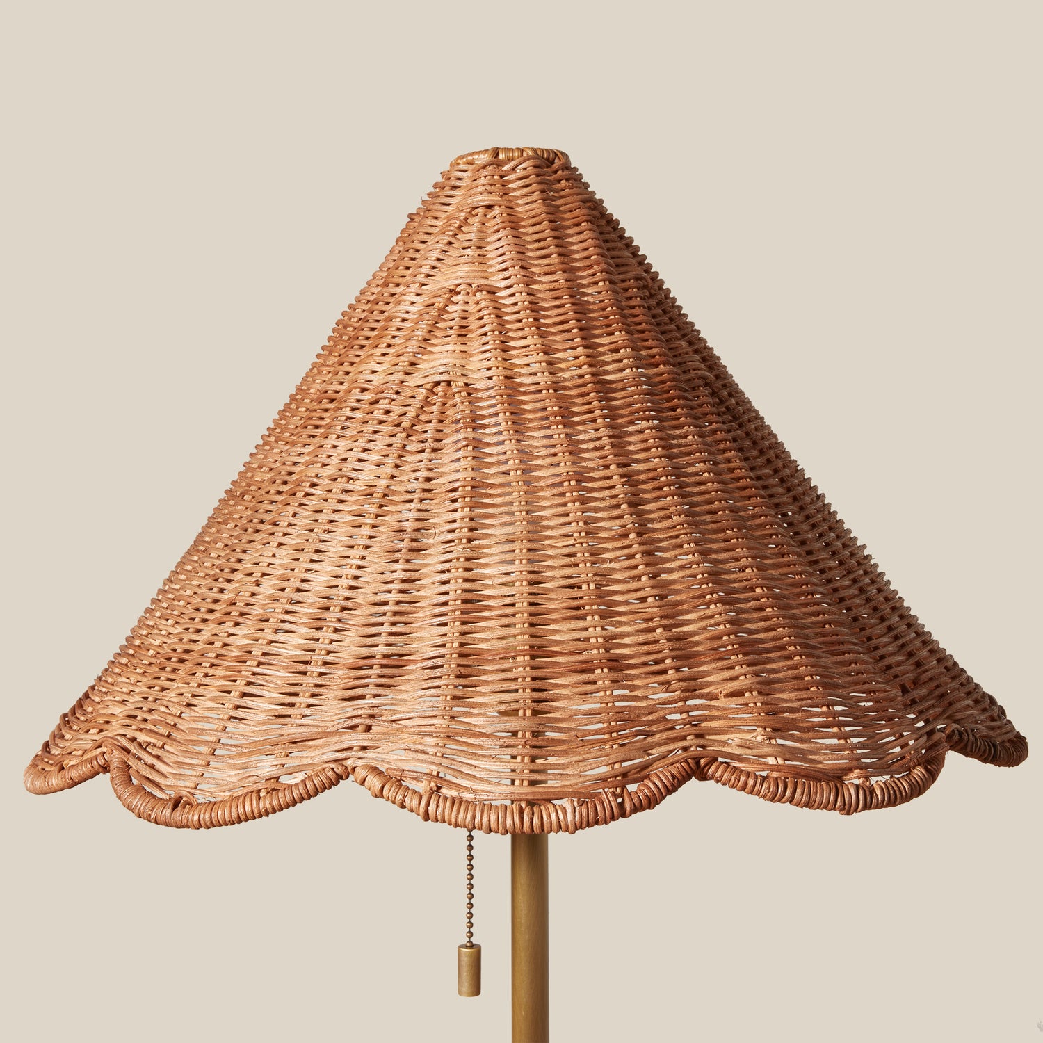 Wicker lampshade on a beige background- Number 4