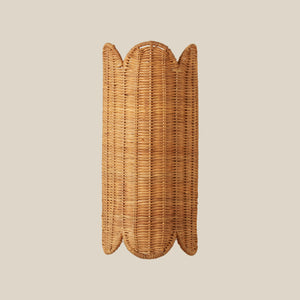 Wicker wall sconce on a beige background - Number 1