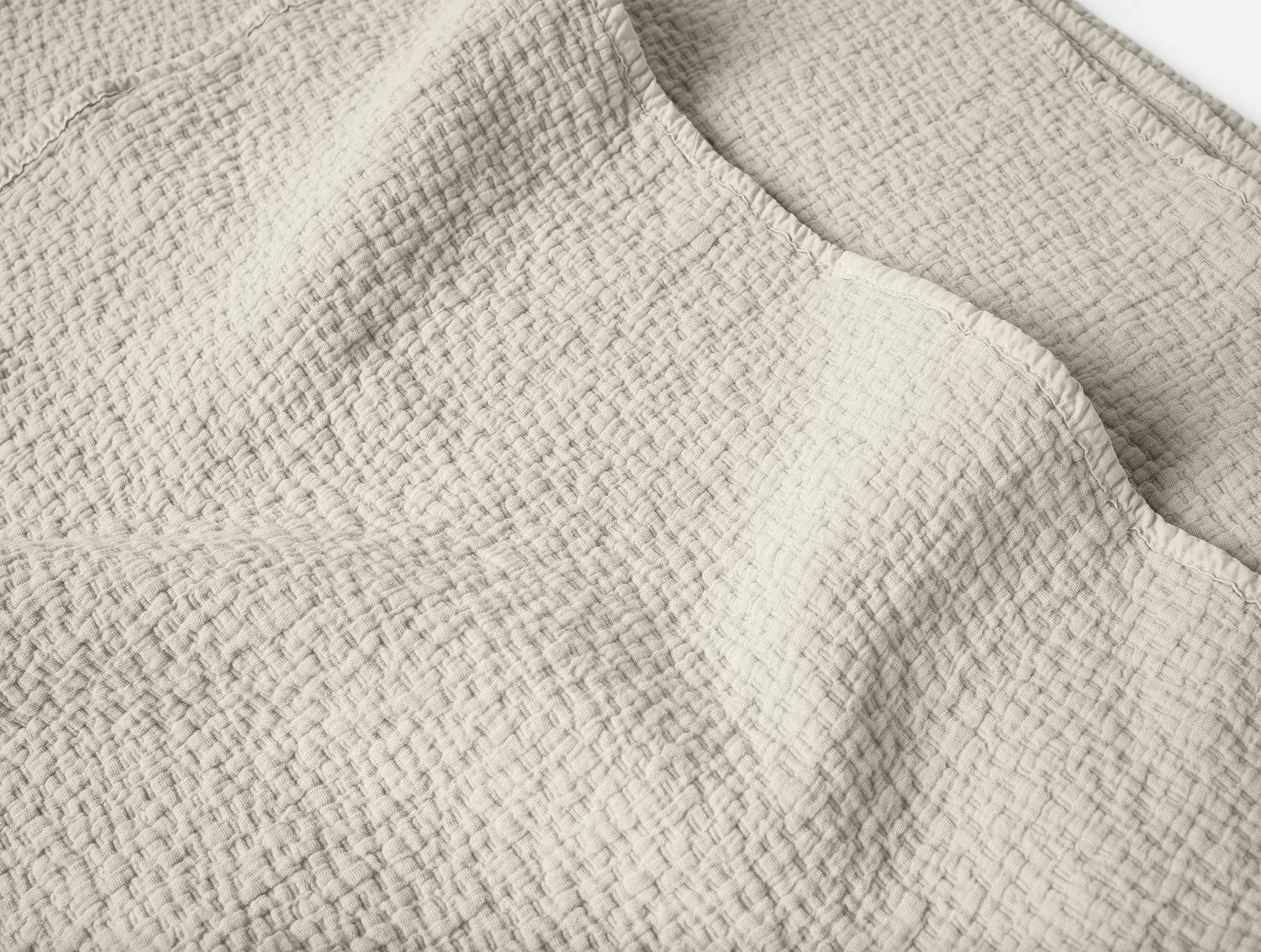 Close-up of textured beige fabric- Number 5
