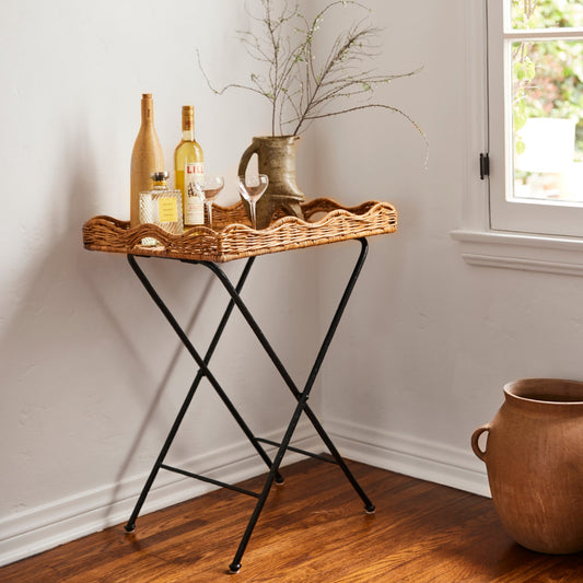 lacoste wicker bar cart - Image 2