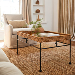 lacoste wicker coffee table in living room - Number 2