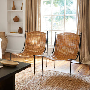 lacoste wicker lounge chairs in living room - Number 2
