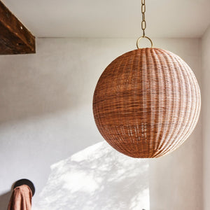 miramar rattan round pendant in bathroom - Number 3
