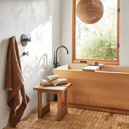 textura side table in bathroom - Image 2