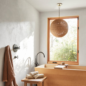miramar rattan round pendant in bathroom - Number 2