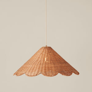 Maude Rattan Scallop Pendant - Number 4