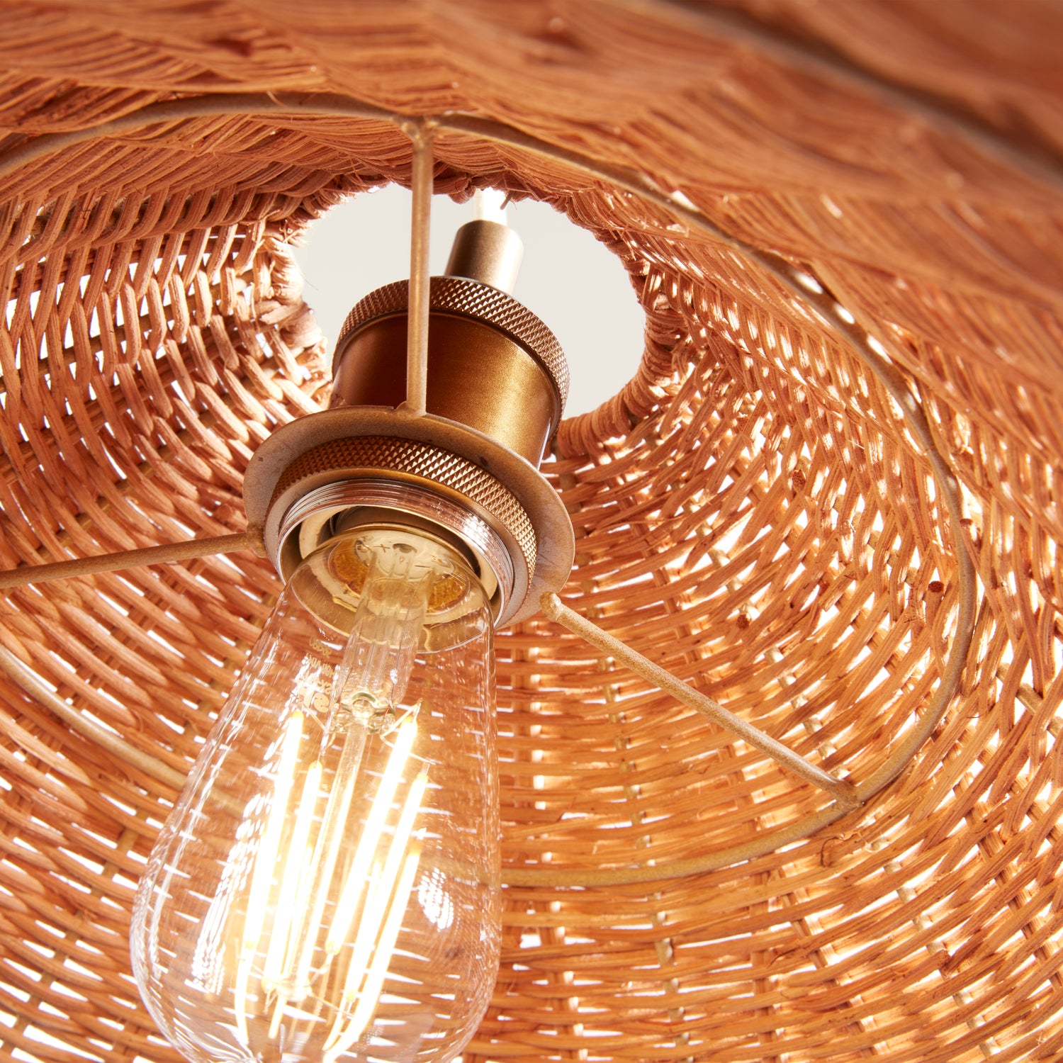 Maude Rattan Scallop Pendant Detail- Number 6