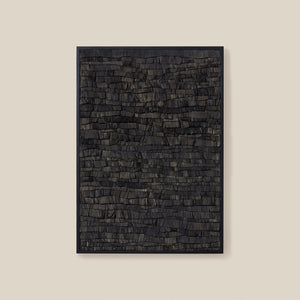 Rectangular dark gray rug on a beige background - Number 7