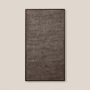 Textured rectangular object with a black frame on a beige background - Number 1
