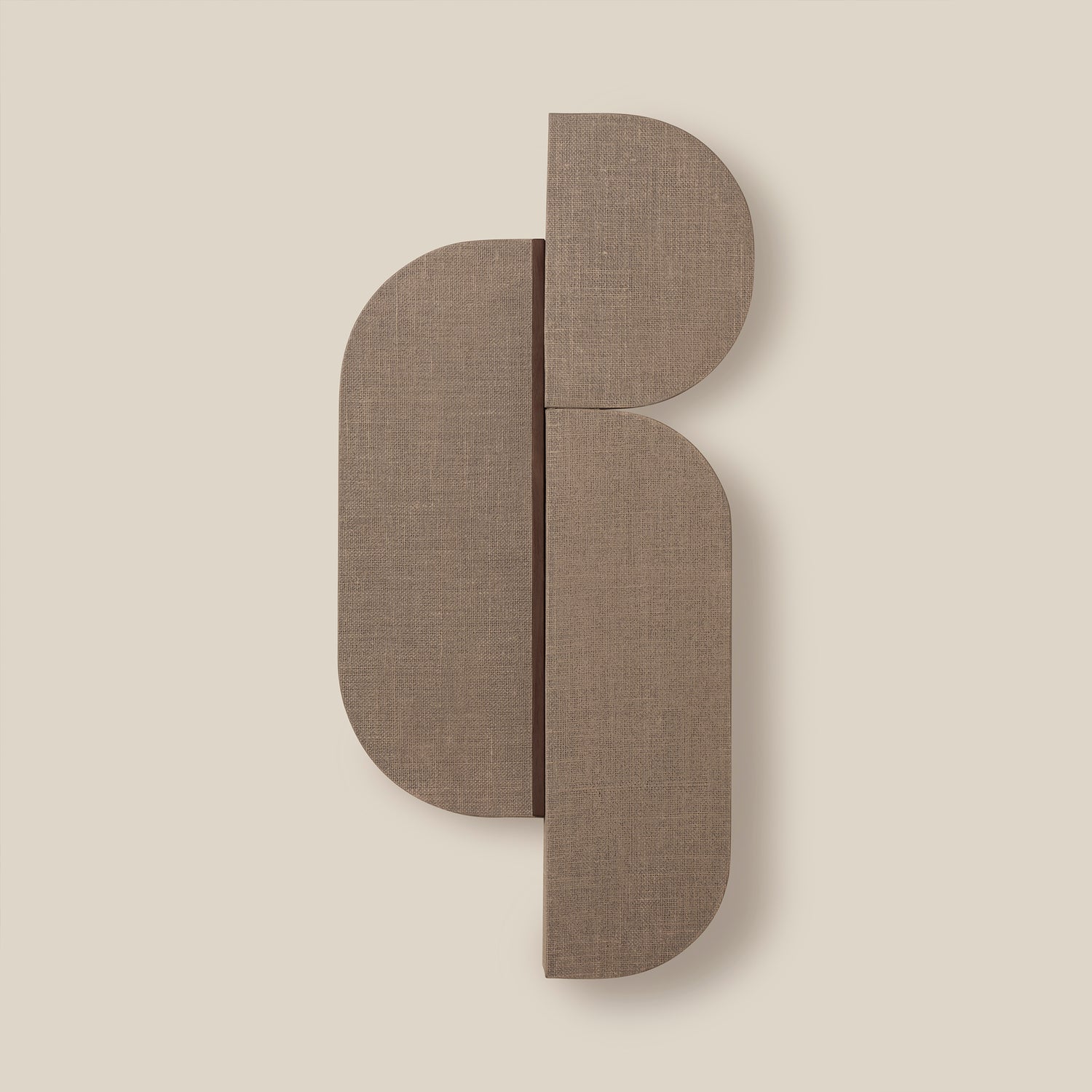 Decorative wall art with geometric design on a beige background- Number 1