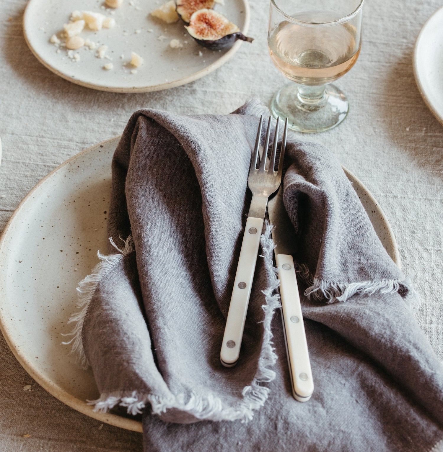 Oversized Frayed Linen Napkins, Set of 4- Number 2