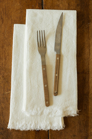Oversized Frayed Linen Napkins, Set of 4 - Number 4