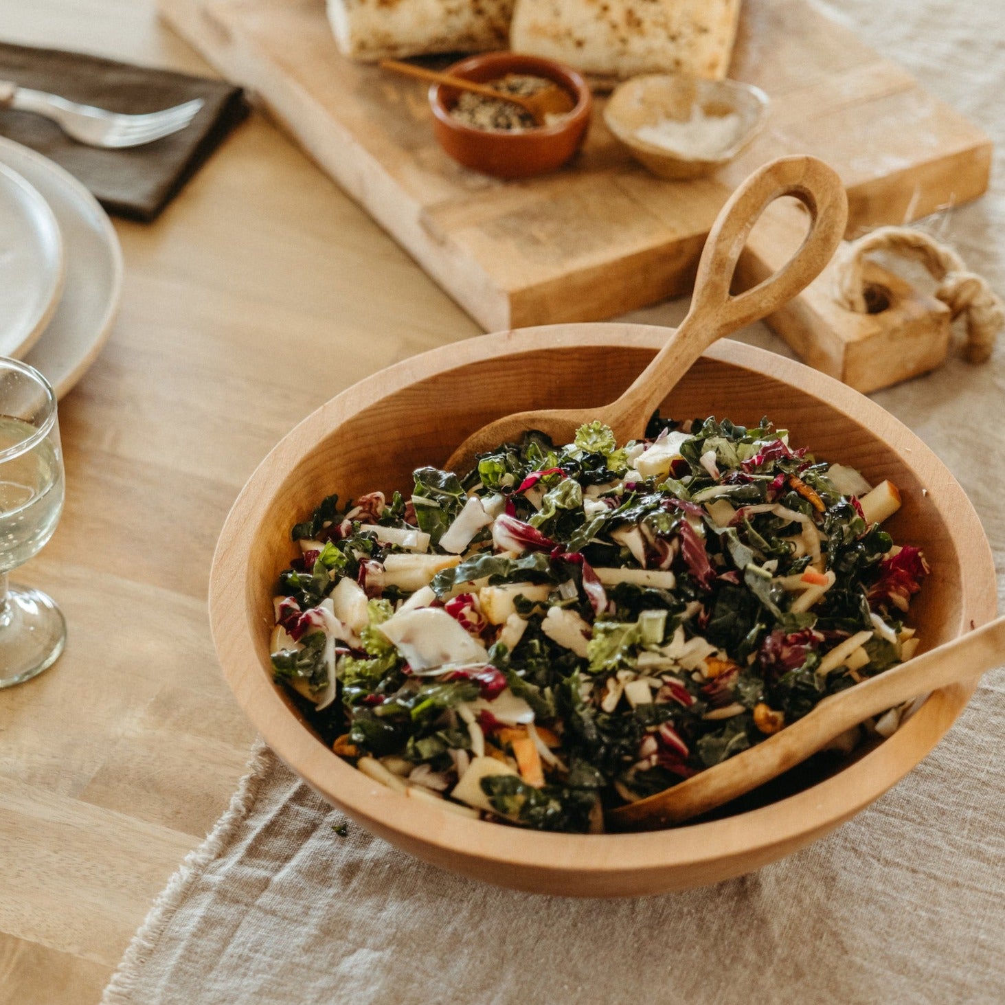 Handcrafted Wood Salad Bowls- Number 3