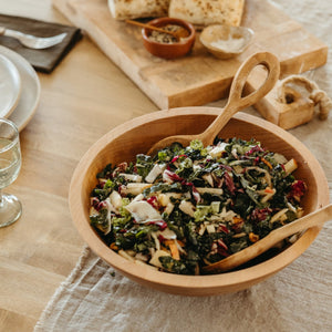 Handcrafted Wood Salad Bowls - Number 3