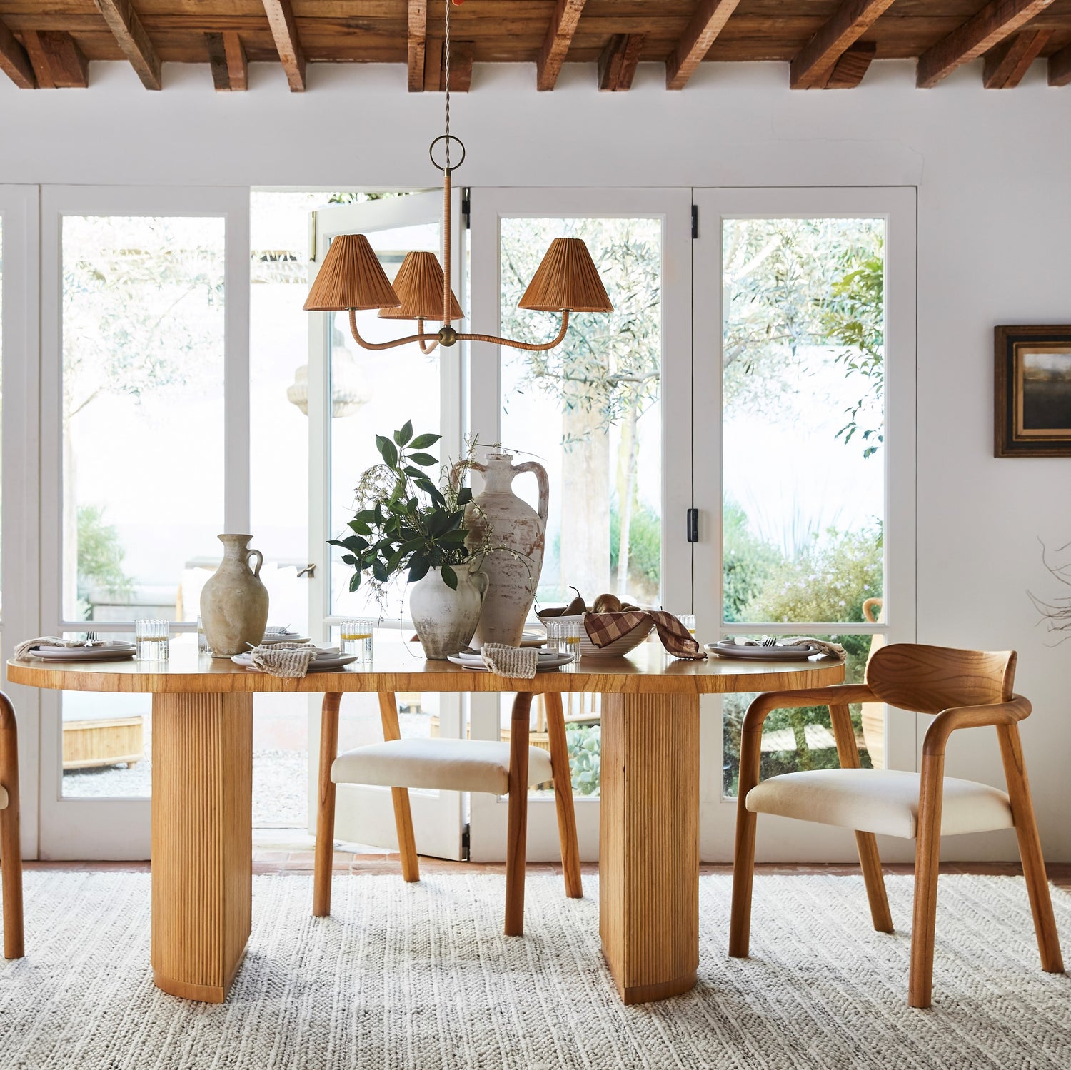Brown chandelier over dining table- Number 2