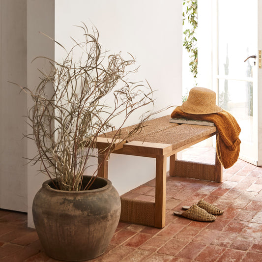 textura bench styled in entryway - Image 2