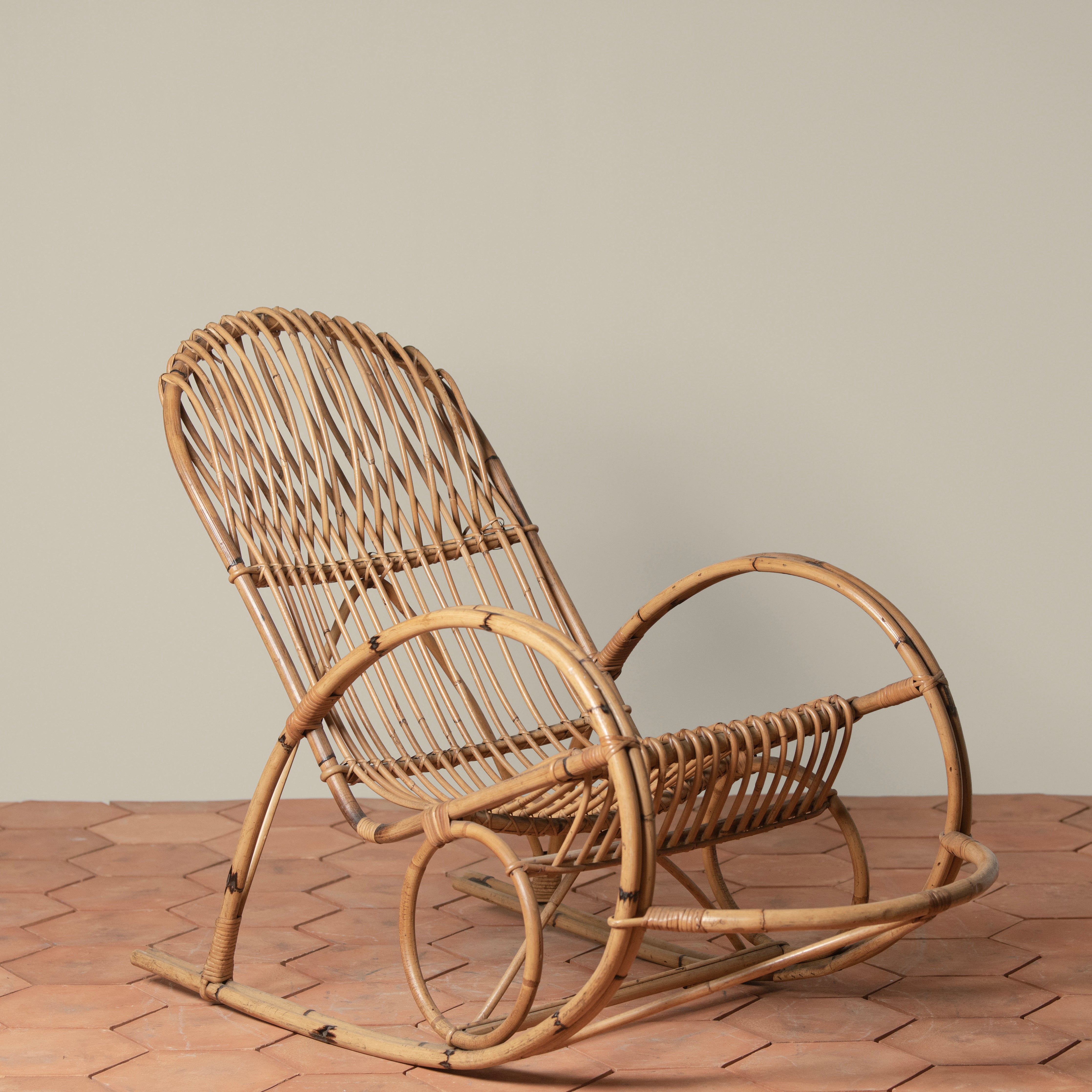 Woven discount rocking chair