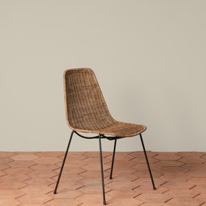 Vintage Mid Century Italian Wicker and Iron 5 Piece Dining Set - Number 6