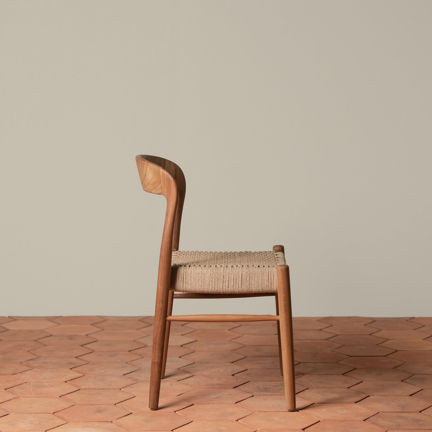 ingrid woven side chair in teak side- Number 5