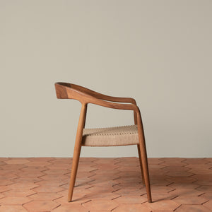 ingrid woven arm chair in teak side - Number 4