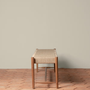 ingrid woven bench in teak side - Number 5