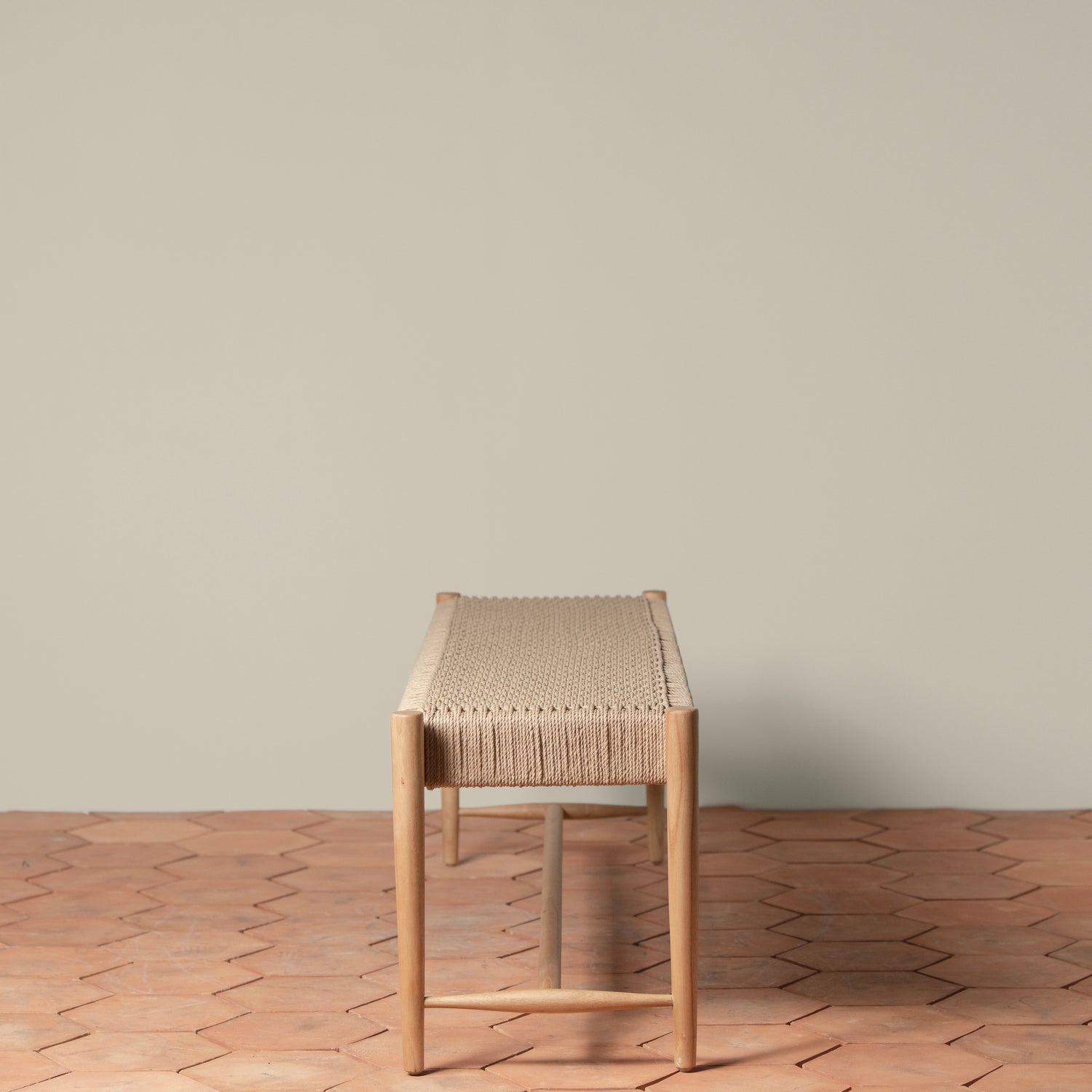 ingrid woven bench in oak side- Number 10