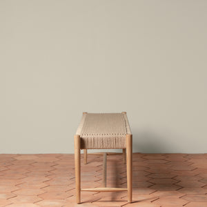 ingrid woven bench in oak side - Number 10