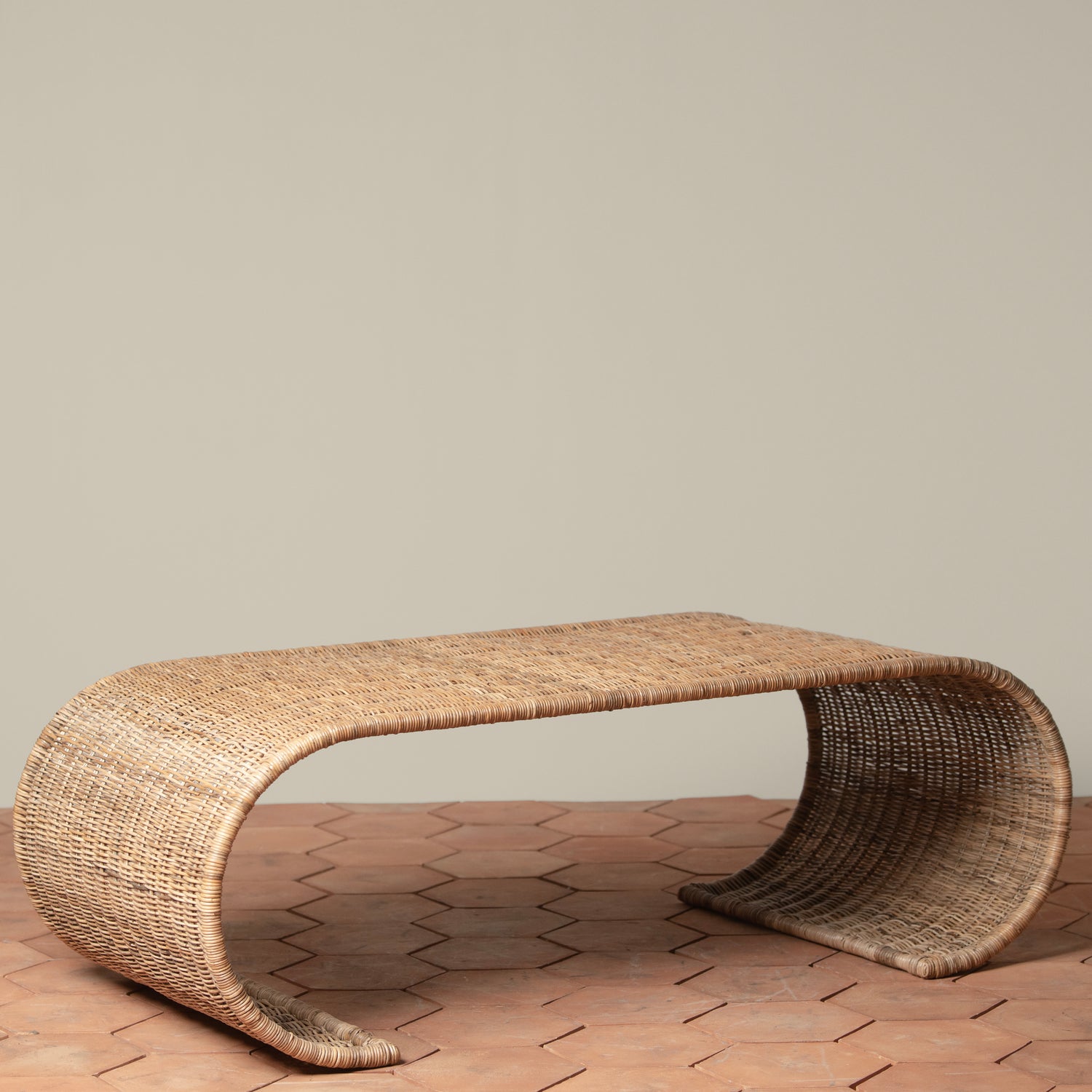 healdsburg wicker coffee table angle- Number 1