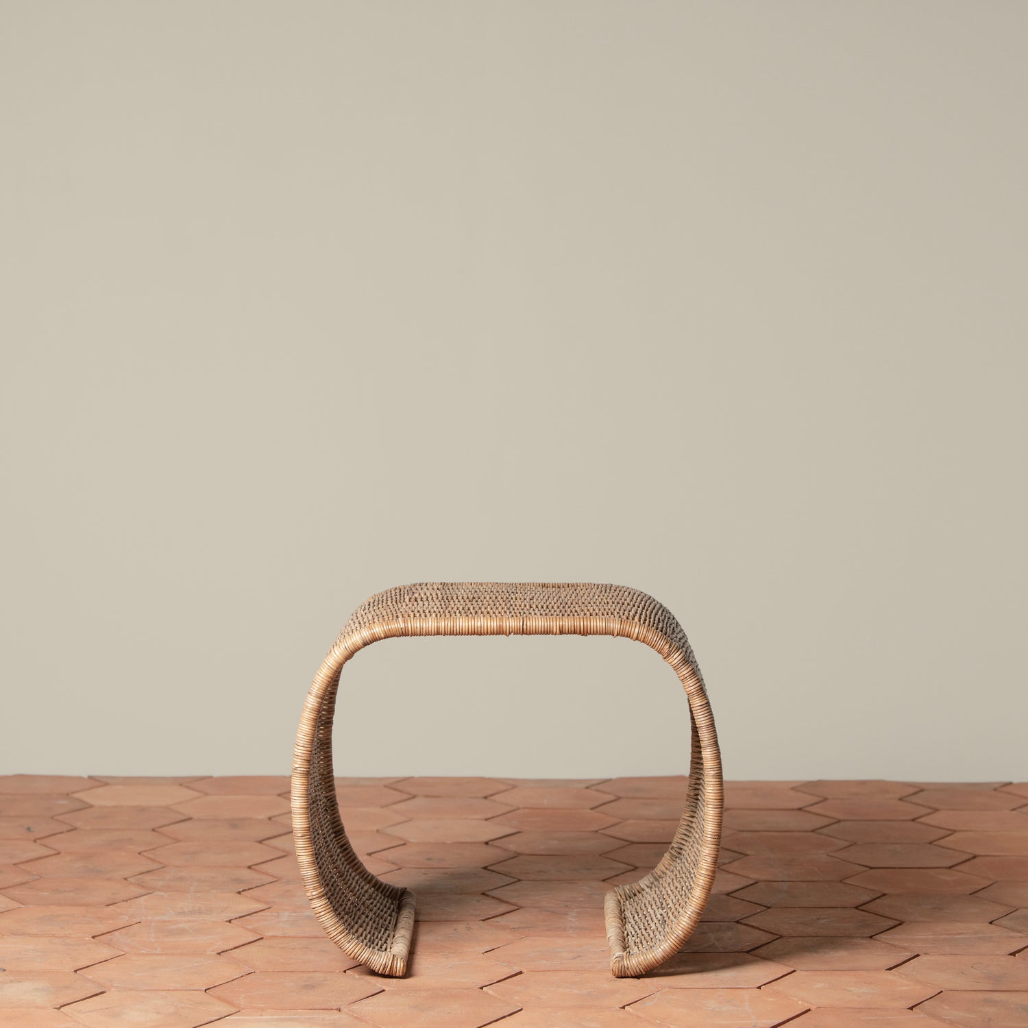 Healdsburg wicker side table front- Number 4