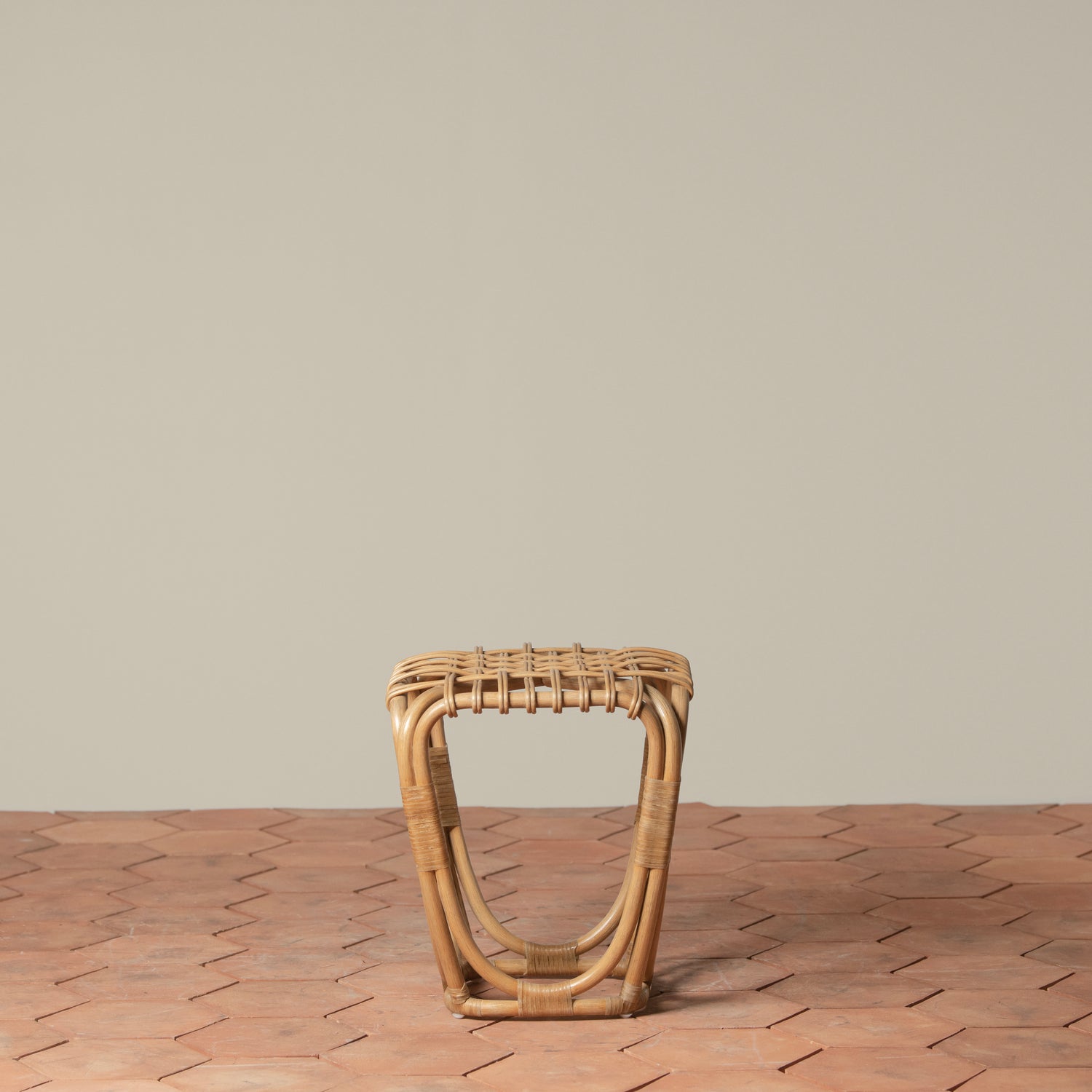 rattan studio stool side- Number 4