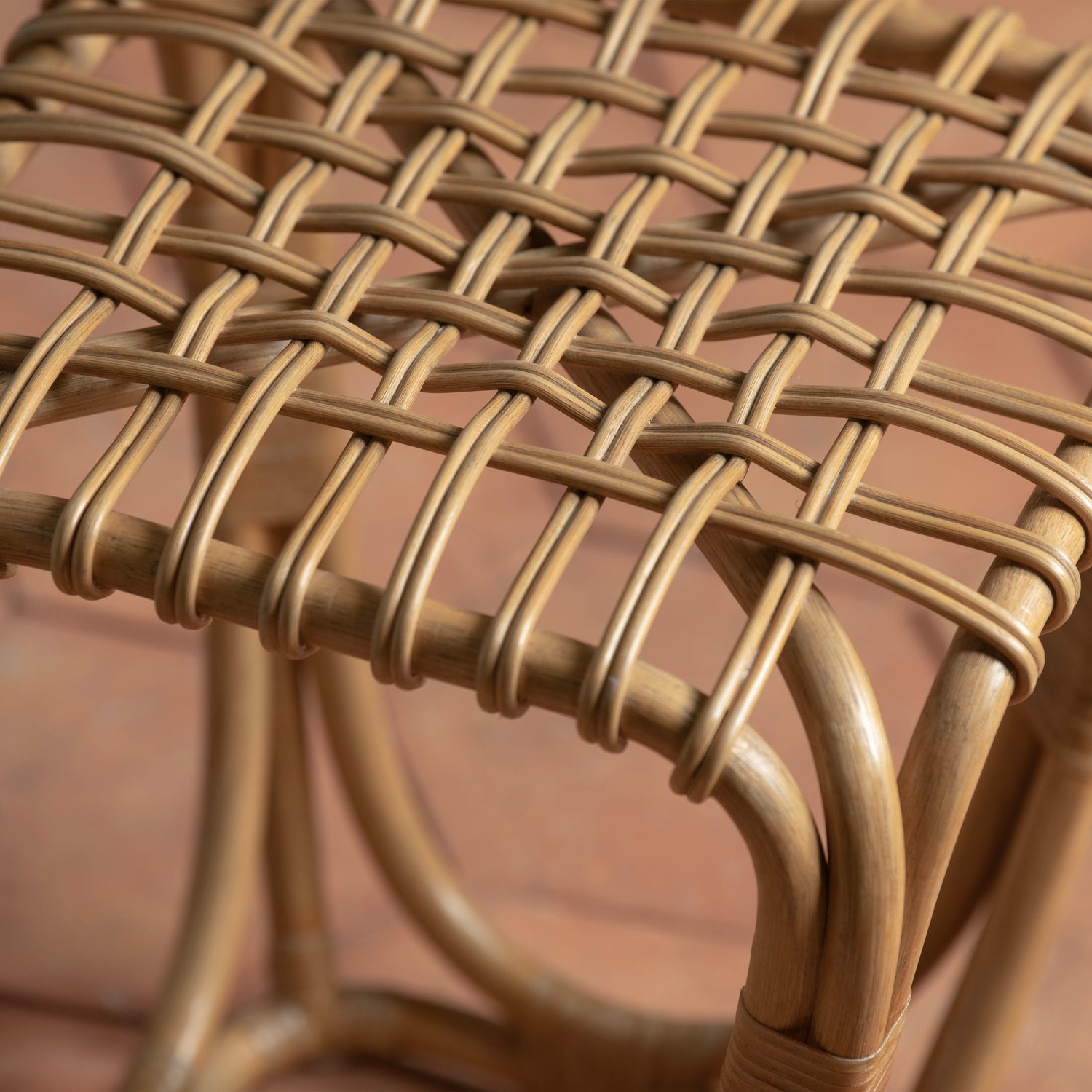 rattan studio stool detail- Number 5
