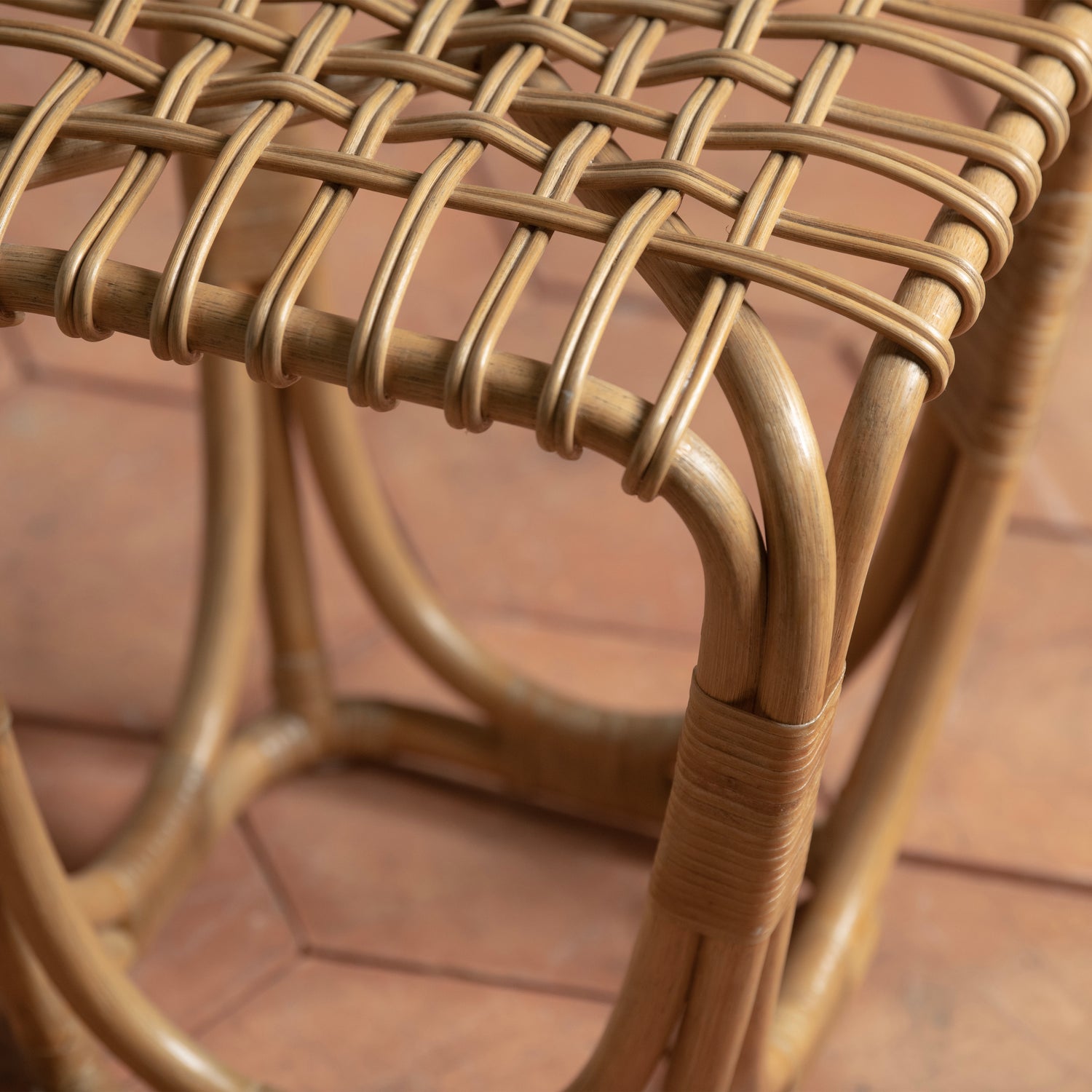rattan studio stool detail- Number 6
