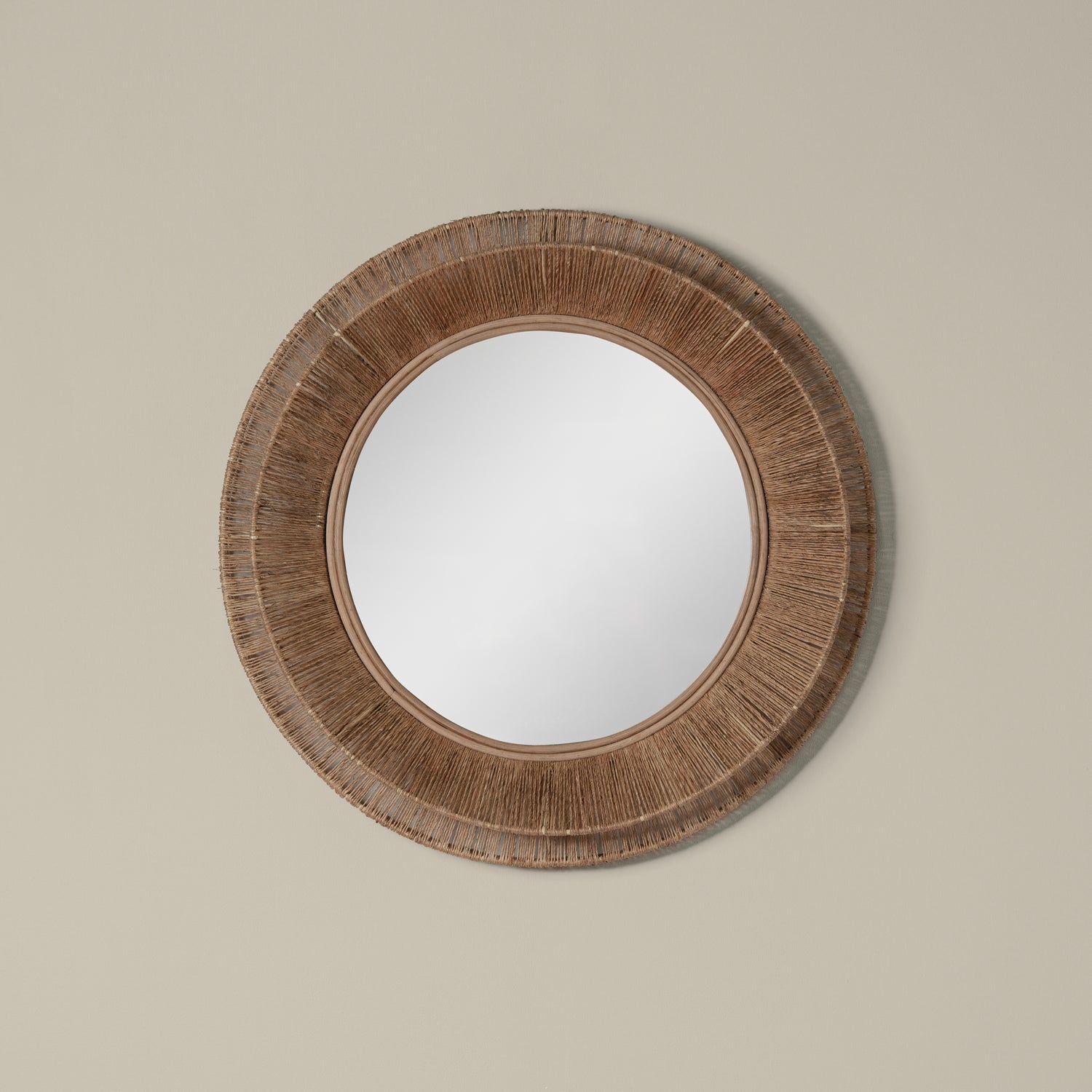 collins small jute mirror in natural front- Number 1