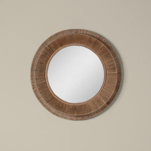 collins small jute mirror in natural front - Number 1