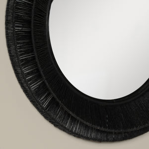 collins large jute mirror in black detail - Number 4