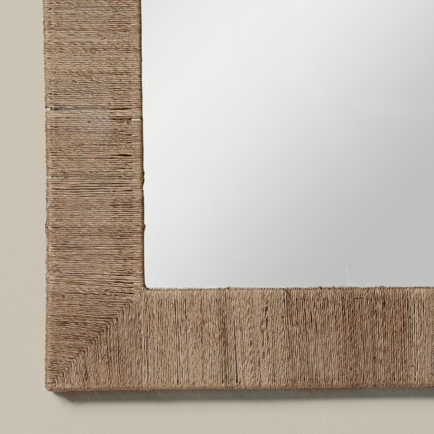 highball jute rectangular mirror detail- Number 2