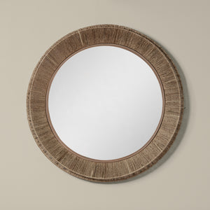 collins large jute mirror in natural front - Number 1