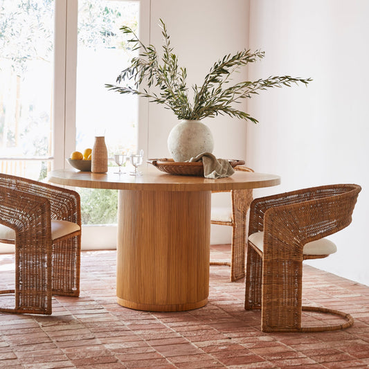 gabriella round dining table with chairs - Image 2