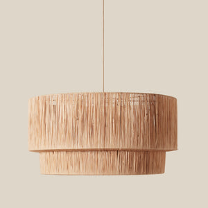 Woven pendant light on a beige background - Number 1