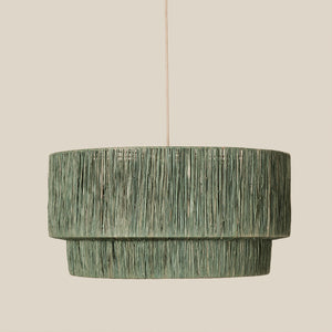 Green pendant light on a beige background - Number 6