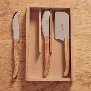 Laguiole Mini Olivewood Cheese Knife Set