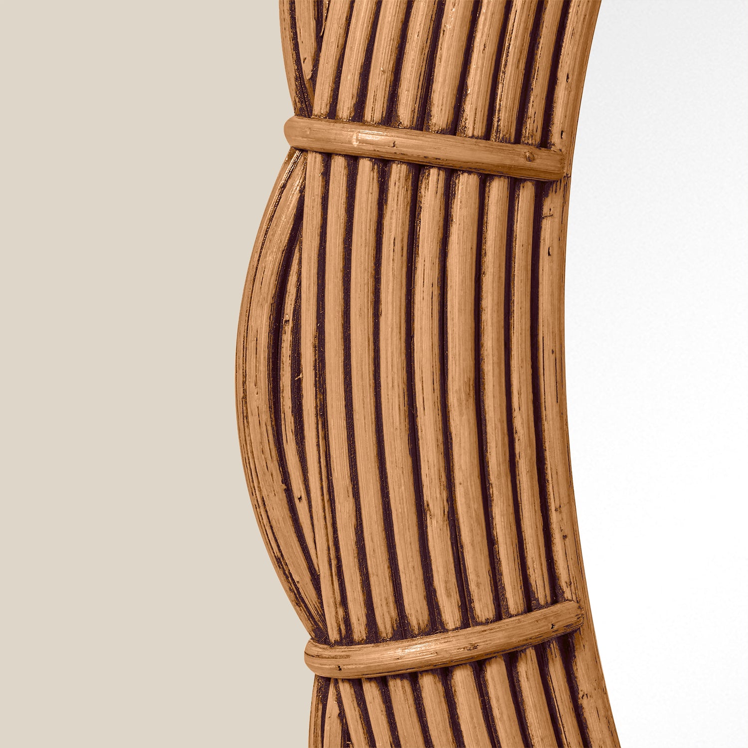 Clara Bundled Rattan Oval Mirror- Number 7