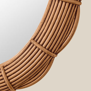 Clara Bundled Rattan Oval Mirror - Number 9